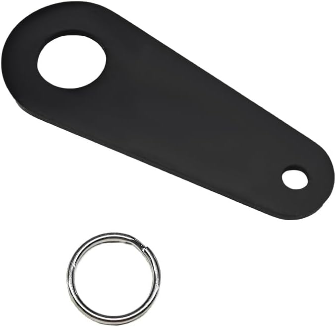 KVAEY Motorcycle Bell Hanger, Good Luck Riding Motor Hanger with Split Ring, Metal Biker Bell Hanger Fits for Most Bells (Black, Style B) - Image 1